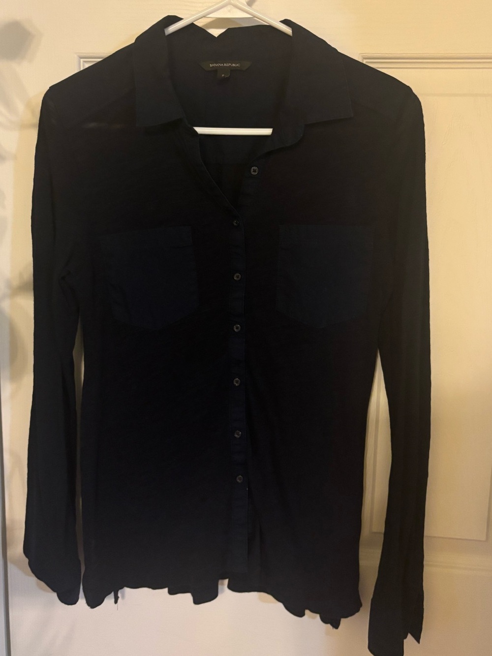 Banana Republic Utility Black Button-Up Shirt